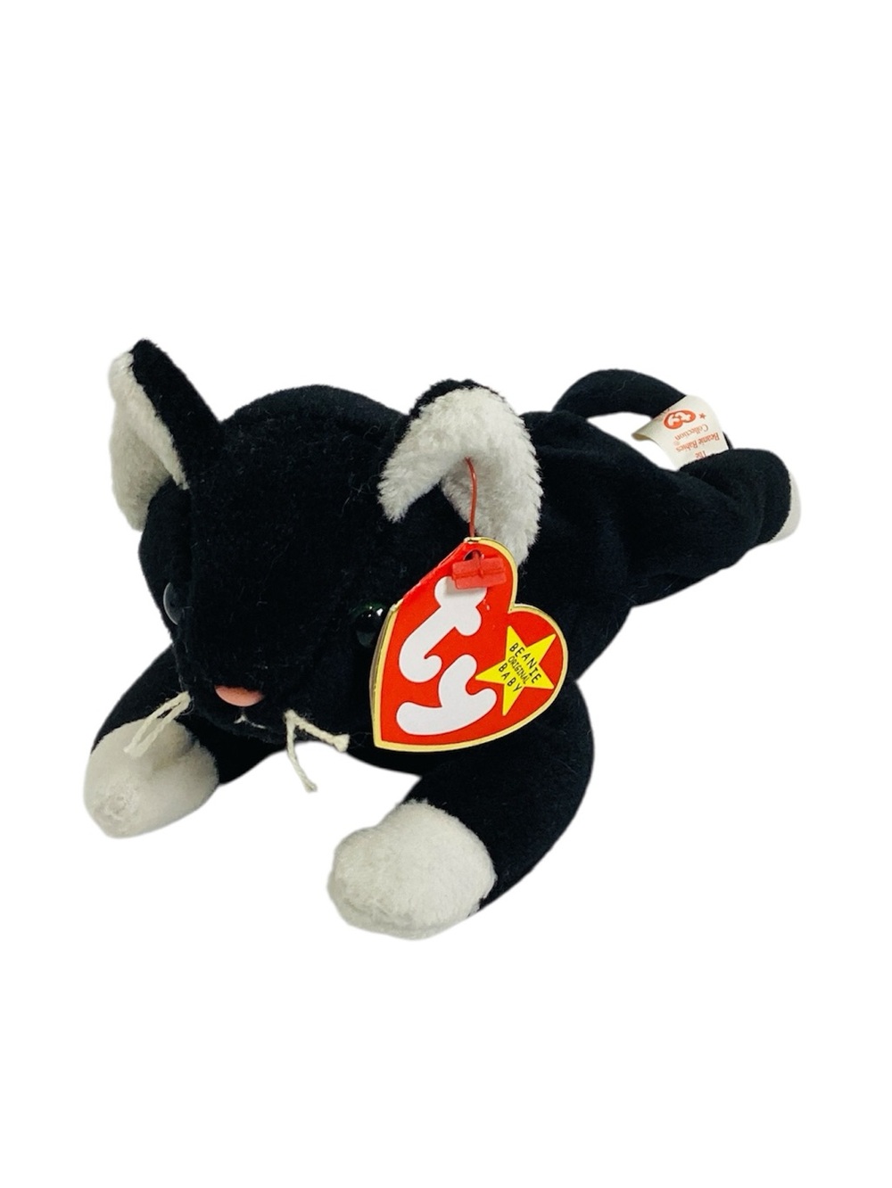 💚 TY “Zip” Beanie Baby Black and White Cat - NWT